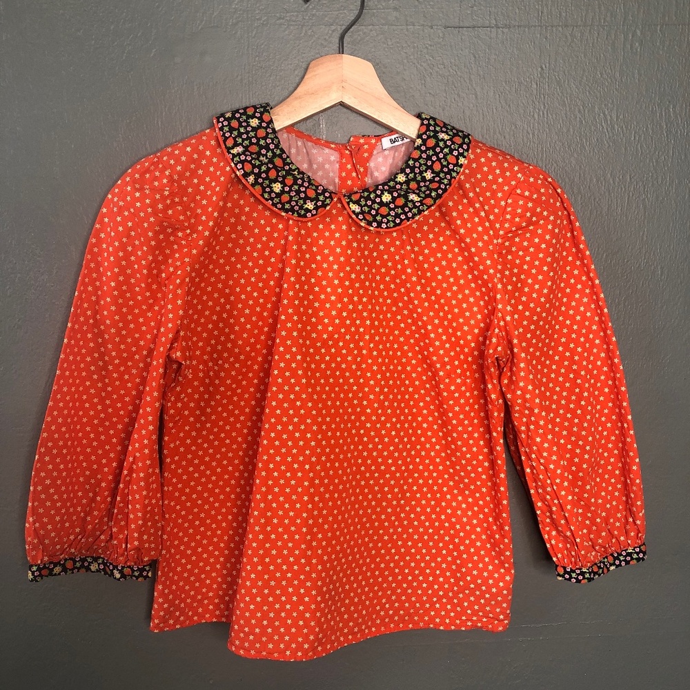 BATSHEVA TOP with Peter Pan collar